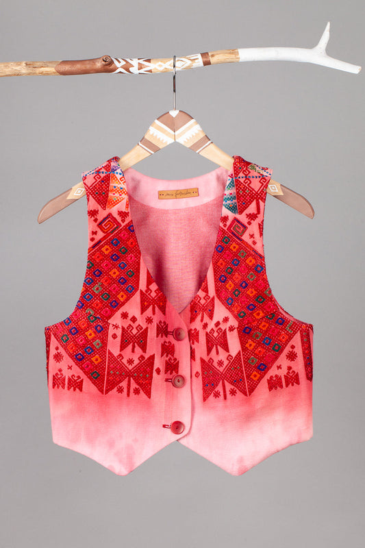Women's vest 'Classic no. 11 - Mariposa', unique - handwoven