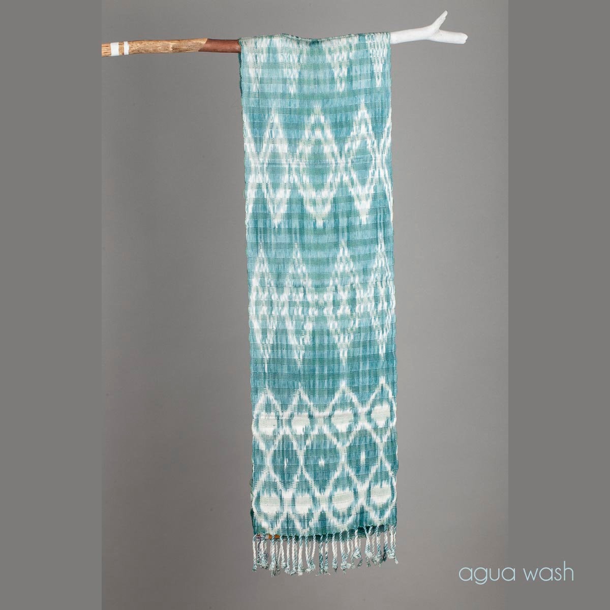 Light 'Jaspe' scarf, 175x25cm, fine weaving, handwoven &amp; dyed, Ikat pattern, tie dye, spring collection, summer, scarves made of viscose