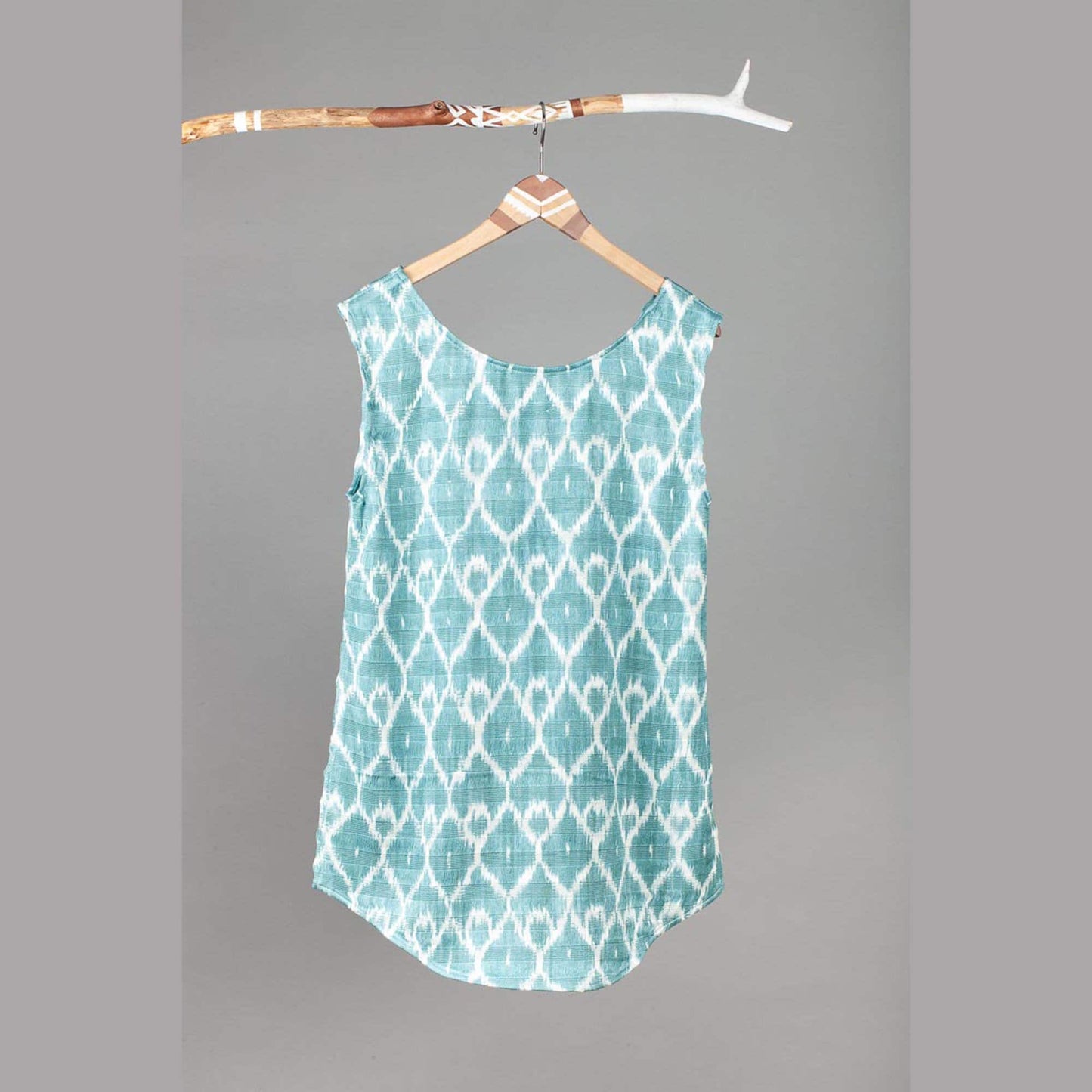 Light *Jaspe* shirt in turquoise, UNIKAT, spring, handwoven, in Guatemala, made in Germany, summer dress, ANU - Jaspe Dress