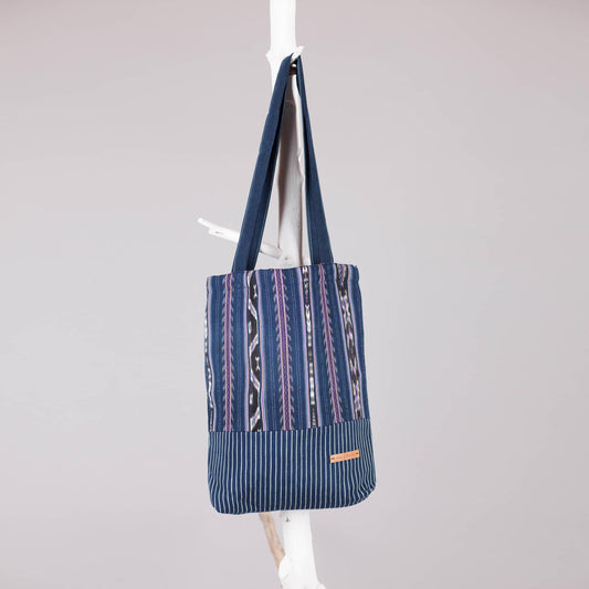 Stable hand-woven bag with inner pocket No.06, UNIKAT, lined, canvas, cotton, jute bag, fabric bag